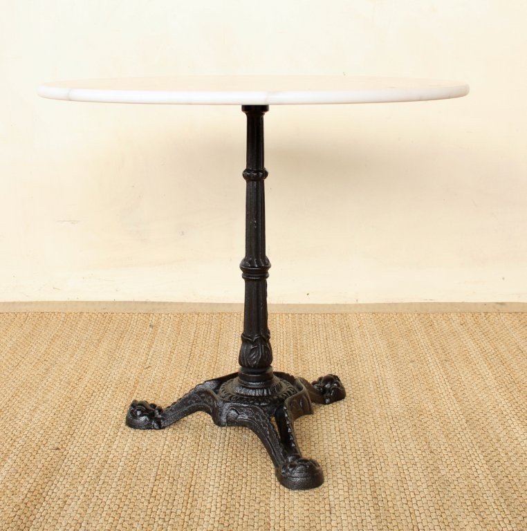 WHITE ROUND MARBLE TABLE  72X80CM DIAM